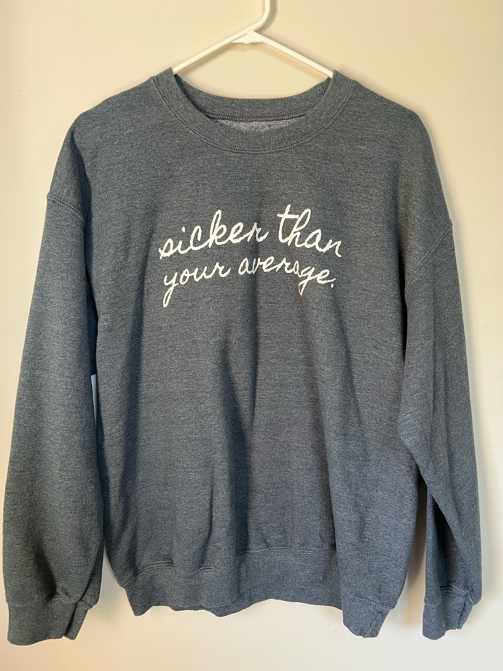 Biggie Smalls Lyric Heather Gray Crewneck Sweatshirt with Script Graphic